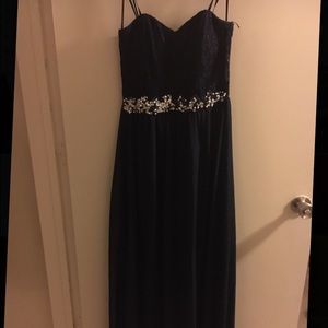 Size 11 navy blue formal dress from Macy's