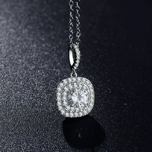 16" cz diamond necklace clear jewelry luxury gift