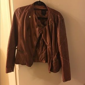 Brown leather jacket from forever 21