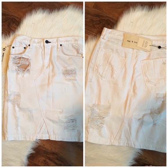 Rag & bone White Denim Skirt - Picture 4 of 4