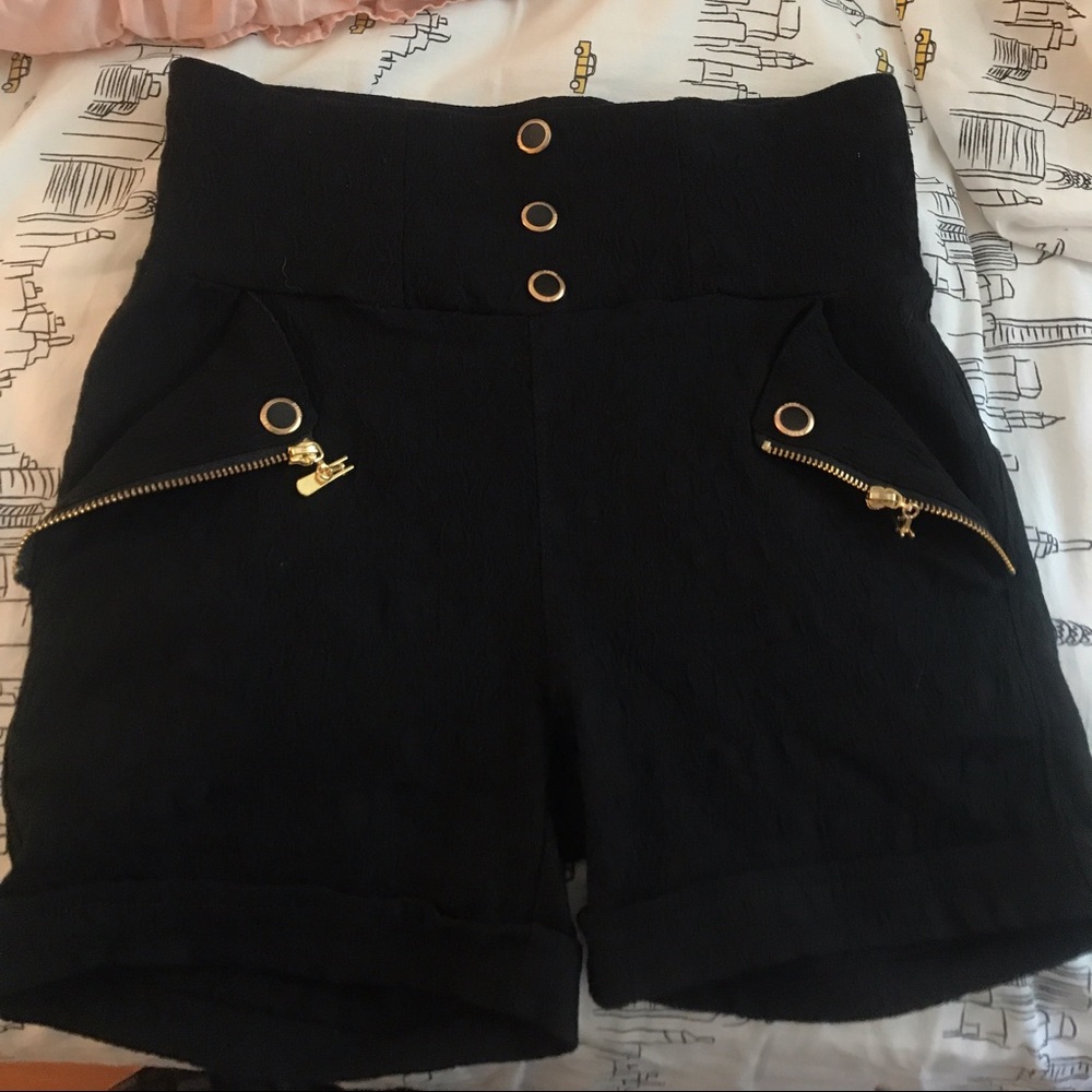 Black high waisted shorts