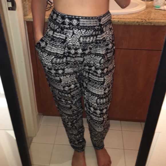 Tribal print pants black - Picture 1 of 4