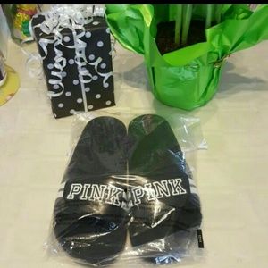 SOLD!!!!! Victoria's secret PINK Slides MEDIUM