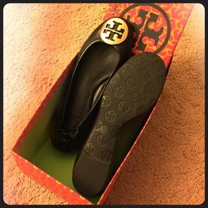 ToryBurch Black/Gold "Classic Reva Ballet"