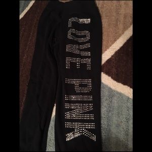 "Love pink" cropped sweatpants by PINK VS