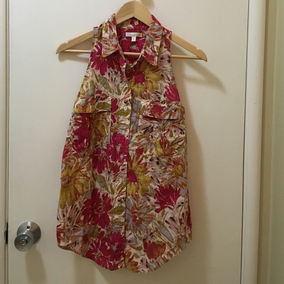 Anthropologie floral tank