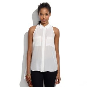 Madewell Silk Cutaway Tank