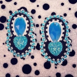 Hand made earrings  #NativeBeadWork