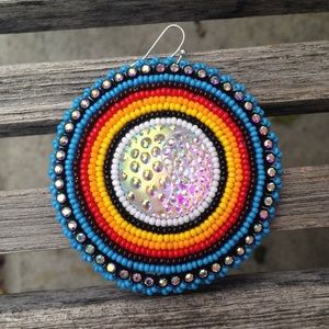 Beaded earrings  #NativeBeadWork