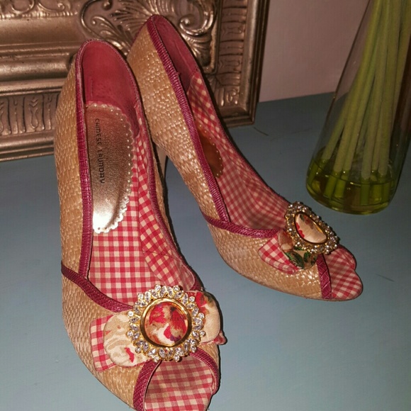 Red and Beige ADORABLE heels