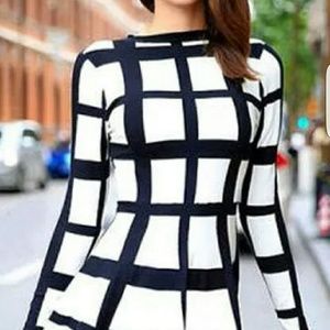 2017 Style black and White mini dress 2017 Style black and White mini dress
