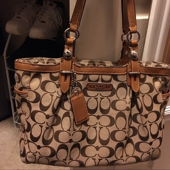 Coach Brown Signature Tote
