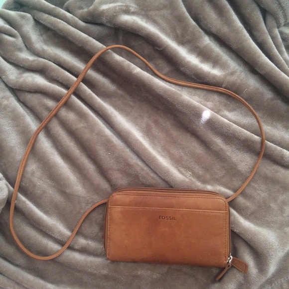 Fossil Handbags - FOSSIL brown leather wallet purse