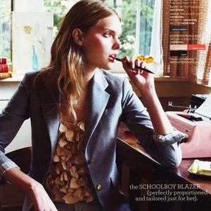 J. Crew Scattered Petals Silk Tank in Black