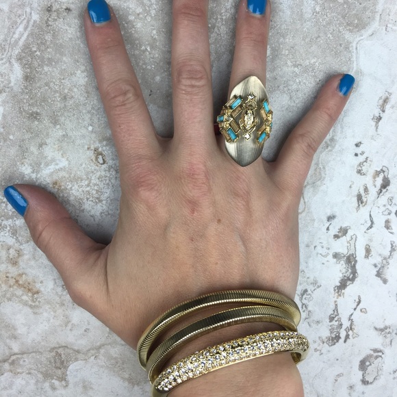 Alexis Bittar phoenix beetle shield lucite ring - Picture 4 of 4