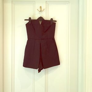 Chic Topshop Black Play Suit - Petite