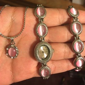 Denacci watch, bracelet, and necklace