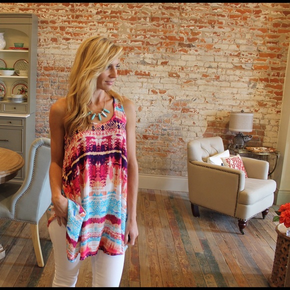 Abstract tribal print tunic/mini dress - Picture 4 of 4