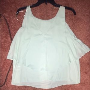 Light blue loosefitting lace shirt