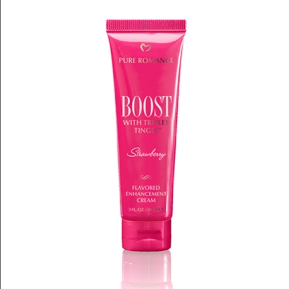 Boost. Flavored enhancement cream.