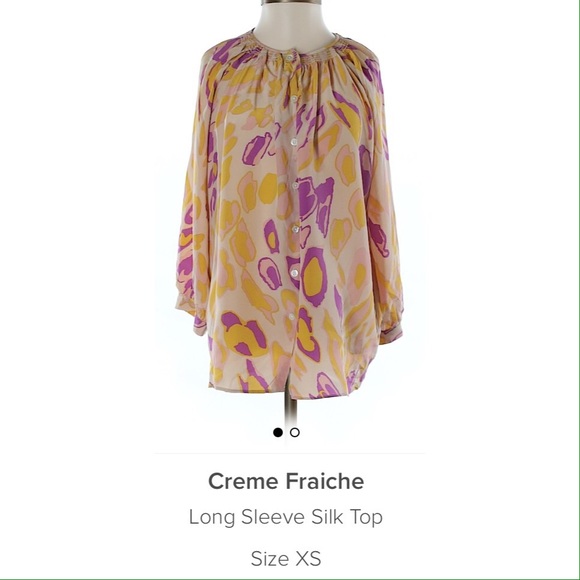 Creme Fraiche silk top