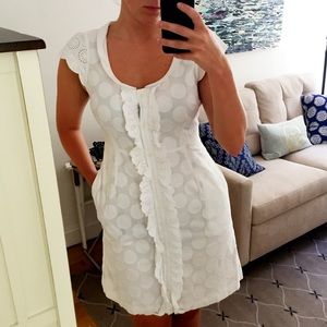 White Anthropologie Eyelet Dress