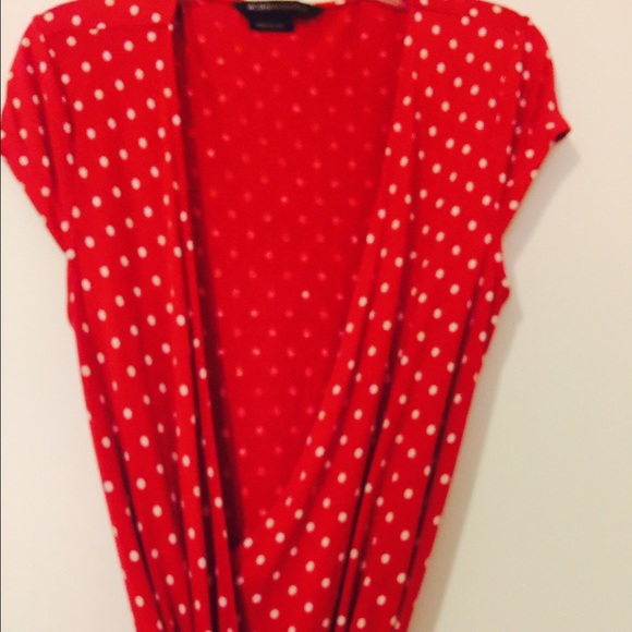 BCBG MAXAZRIA RED POLKADOT DRESS