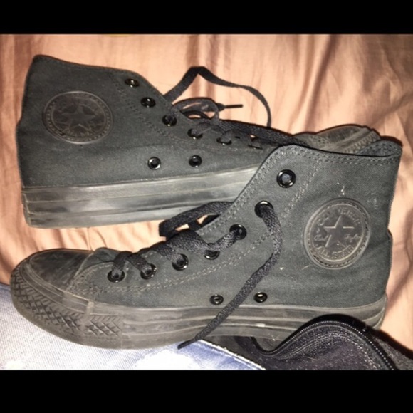 all black converse