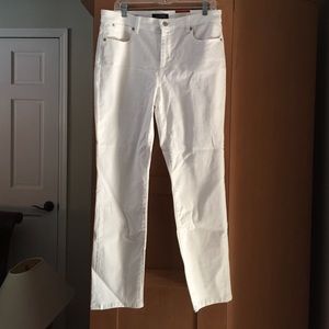 Talbots white, flawless five pocket jeans