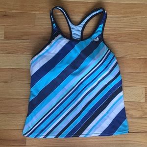 Blue striped Nike tank