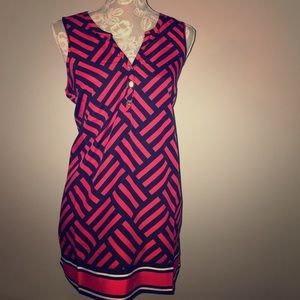 Large MudPie red and black tunic