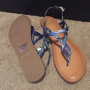 Fergalicious Shoes - Fergalicious blue floral sandals Fergalicious Shoes - Fergalicious blue floral sandals