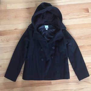 Black pea coat
