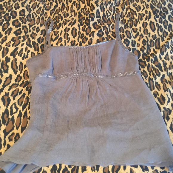 Silver and grey blouse