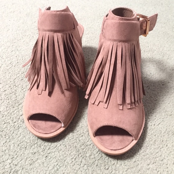 Peep toe booties