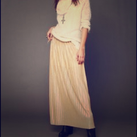 Gold Maxi skirt