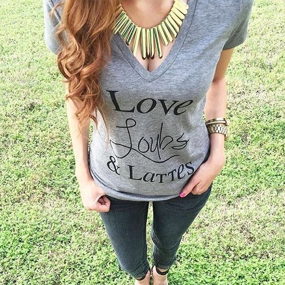 Christian Louboutin Tops - Le Boutique Shop Love Loubs and Lattes shirt