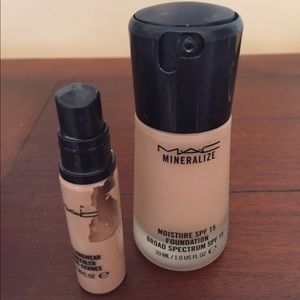 MAC NW20 concealer and foundation