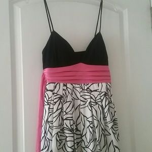 Beautiful black and white satin dress