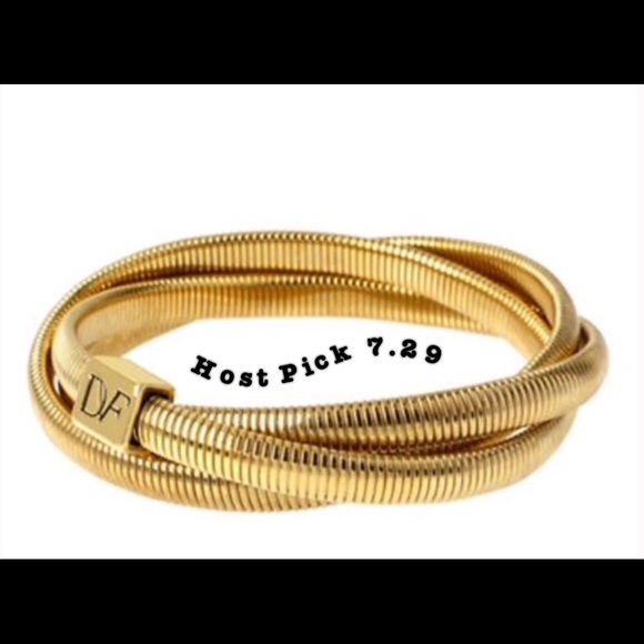Diane von Furstenberg Jewelry - NWT $88 DVF Goldtone Gemma Triple Bracelet