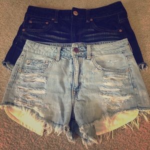 2x Pair of American Eagle High Rise shorts