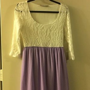 Lace and purple dress
