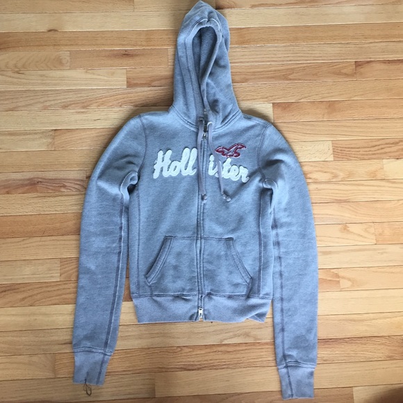 Gray zip up hoodie