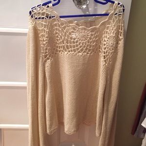 Long sleeve flower lace shirt