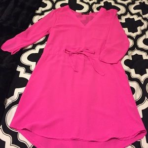 Hot pink 3/4 sleeve dress