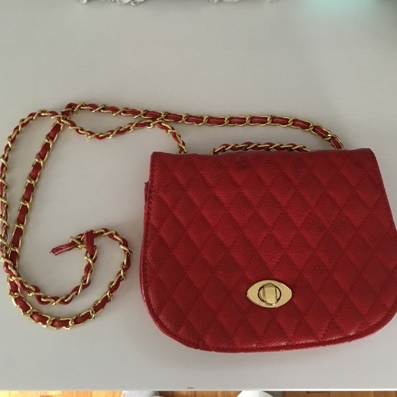 Red & Gold Chain Bag