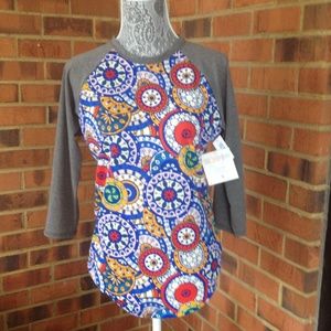LuLaRoe Randy baseball tee-new with tags-S