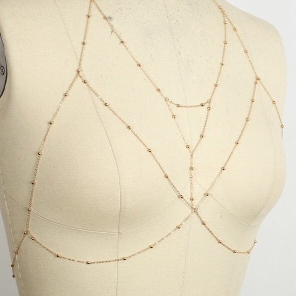 Last✨The Raven Gold Layered Halter Bodychain - Picture 6 of 8