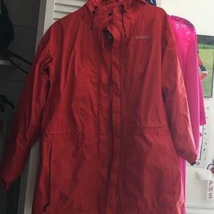 Red Columbia Rain Jacket✨