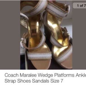 Coach Platform wedged sandals NEW. Final price